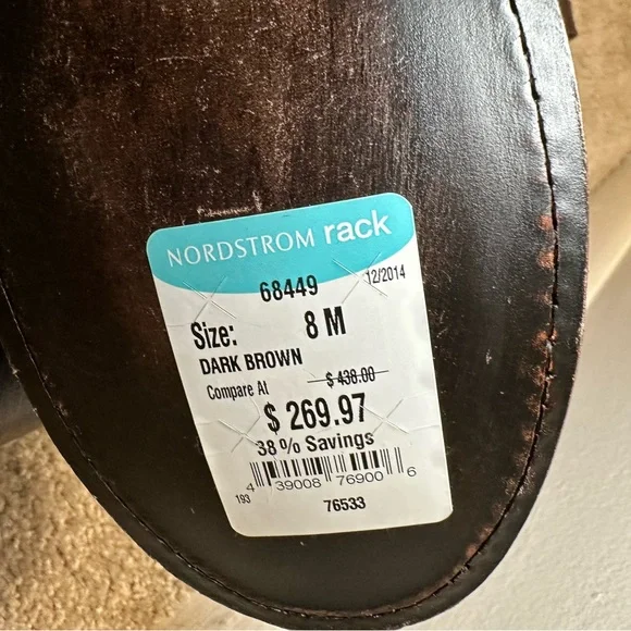 NWT Frye Paige tall boots in dark brown size 8